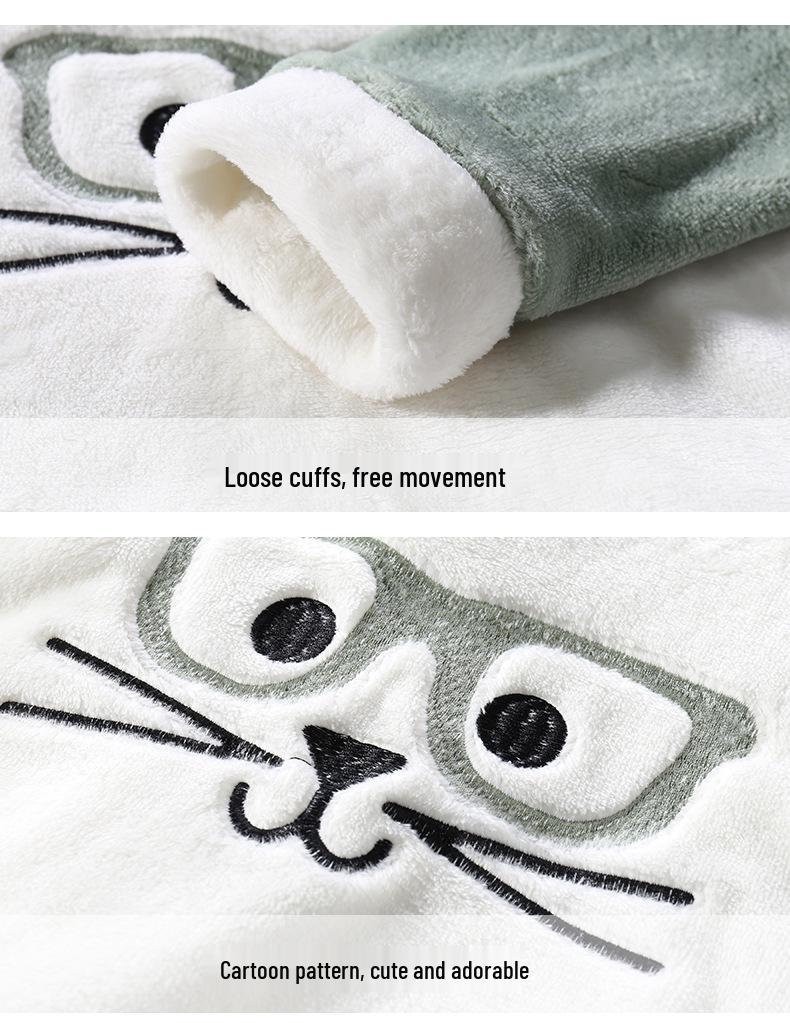 2023 Herbst/Winter Fleecefutter Kinder Cartoon Flanell Pyjama Set