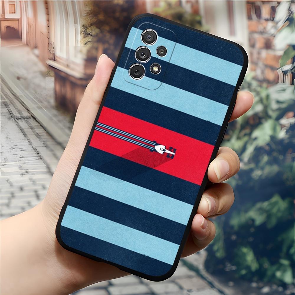 Martini Racing Horizontal Stripe Phone Case For Samsung Galaxy S24 S23 S26 S22 S25 S20 A16 S21 Ultra Fe Plus A54 A24 A53 Coque