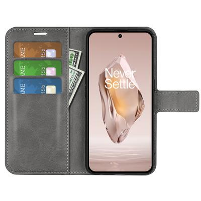 For OnePlus 12R 5G/Ace 3 5G Case Calf Texture Full Protection Flip Phone Cover