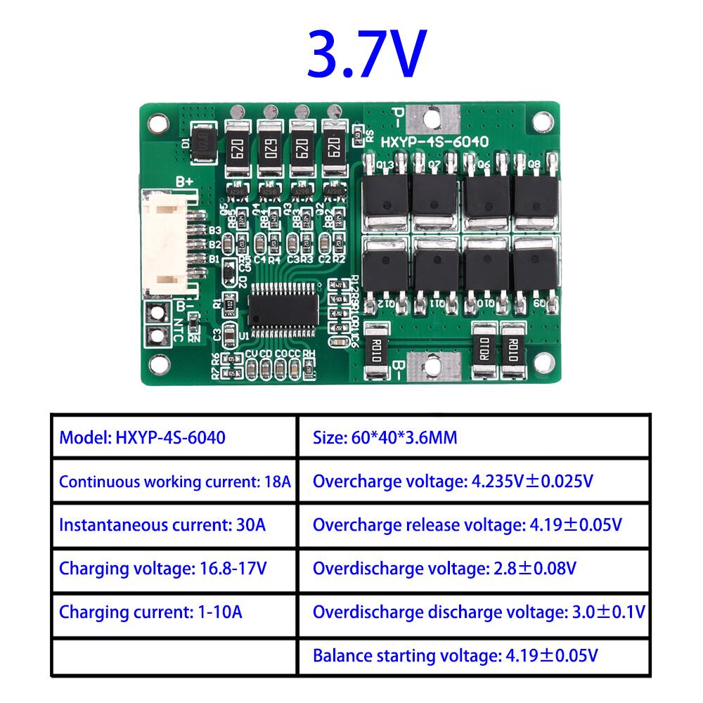 BMS 4S 20A 3.2V 3.7V LiFePO4 / Lithium Battery Charge Protection Board 12.8V 14.4V 18650 32650 Battery Packs With Balanced