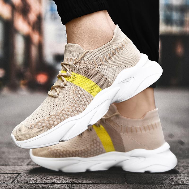 Spring new men's shoes fashion sports shoes simple outdoor casual shoes personality breathable and comfortable