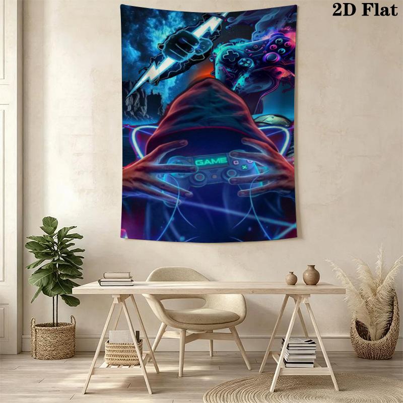 Video Game Controller Tapestry Tapestry Fashion Print Background Cloth Atmospheric Background Cloth Christmas Gift Background Wall Hanging Cloth