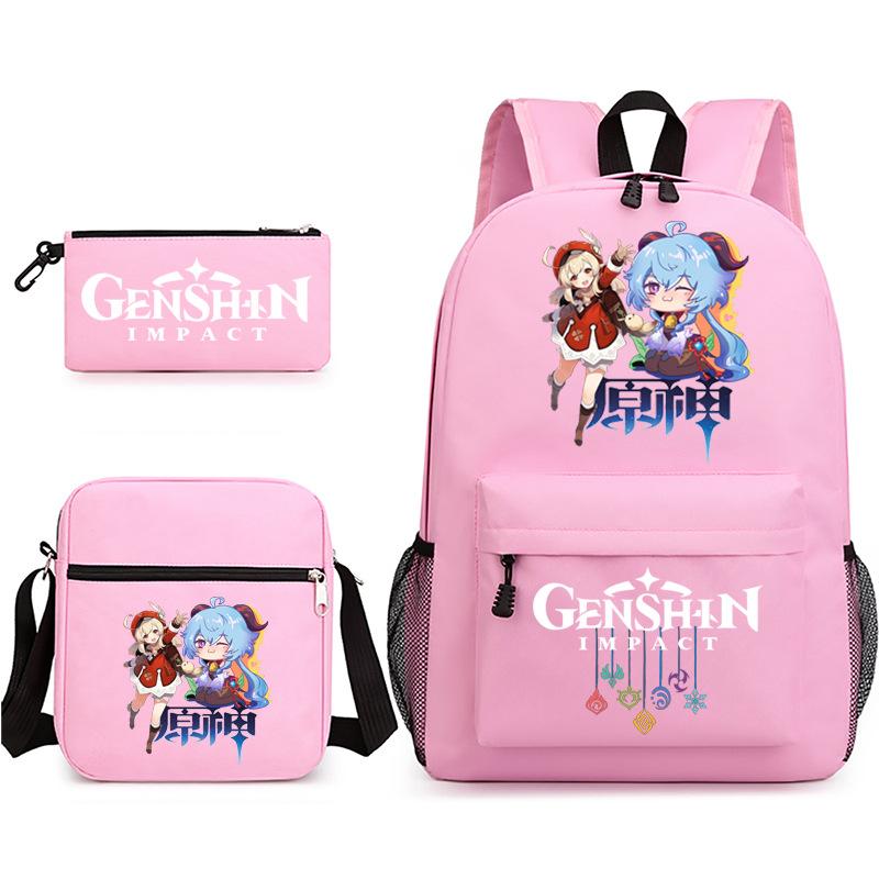 Yuanshen Backpack 3 Pieces/set Girls Boys Travel Shoulder Bag School Backpack