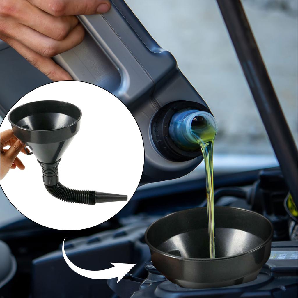 Car And Motorcycle Refueling Fuel Filter With Large Diameter 165mm Extended Injection Tool Thickened Funnel