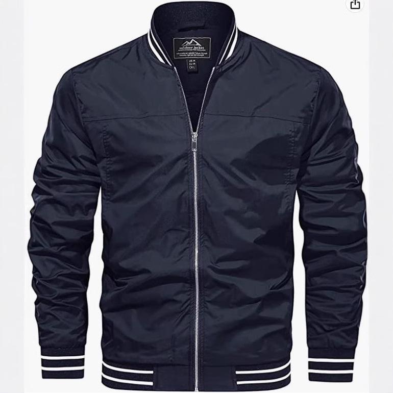 Chaqueta Bomber Ligera Cortavientos para Hombre - Ropa Exterior Casual Talla Europea