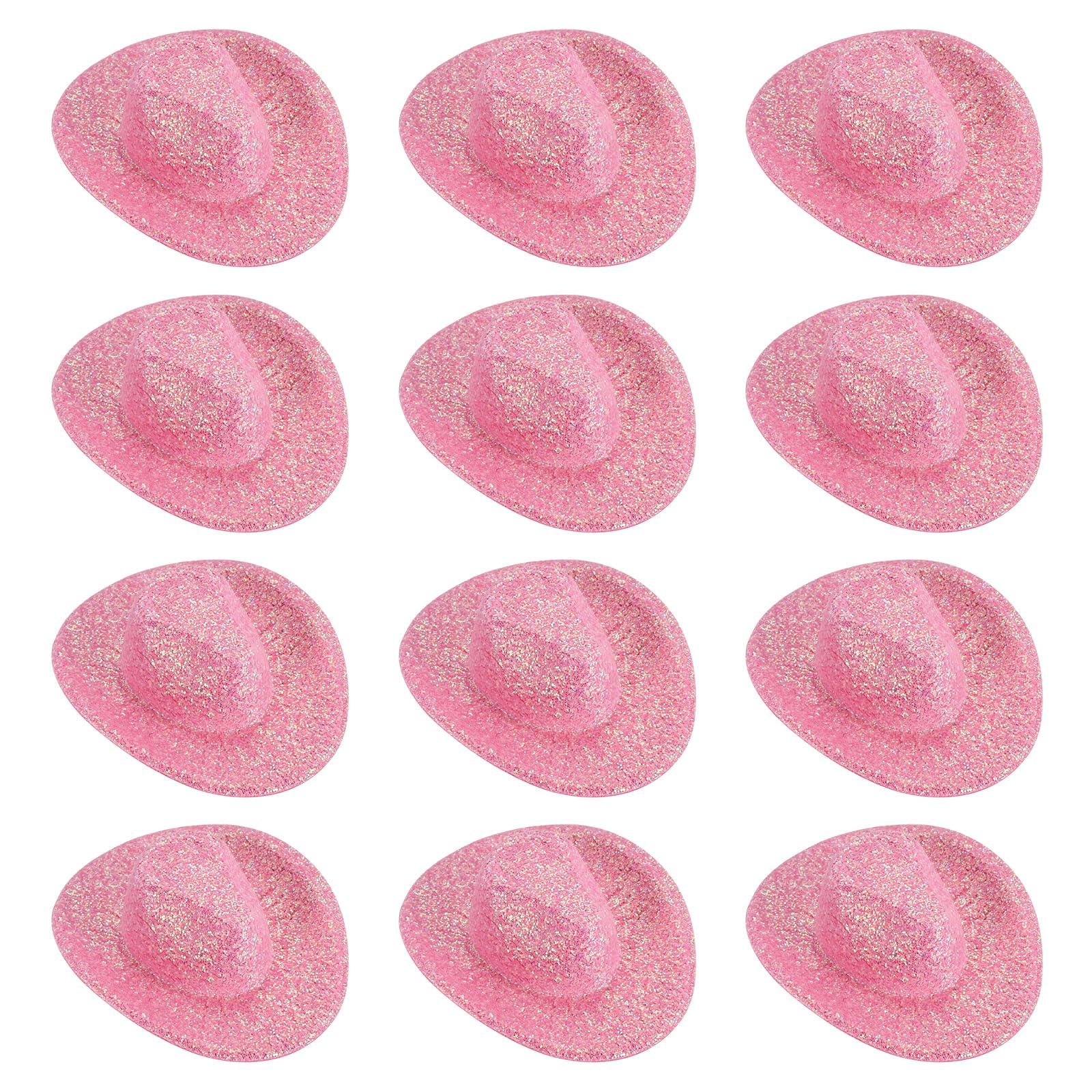 

PATIKIL Mini Cowboy Hats, Pack of 12, Miniature Western Cowboy Hats, Craft Party Decorations, Dolls, Pet Ornaments, Glitter Style, Lotus Pink