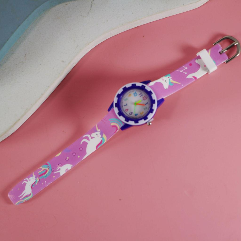 Charming Cartoon Kids’ Silicone Quartz Wristwatch with Creative Pointer Design