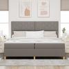 Boxspring Bed with Headboard Taupe 200 x 200 cm Fabric