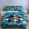 Skull, pirate hat, ocean waves. Bedding sets Duvet cover sets Duvet covers Pillowcases(1 * Duvet Cover 2 * Pillowcases without duvet insert)