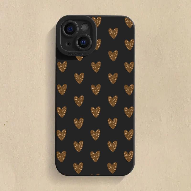 Luxury Love Heart Silicone Phone Case For Xiaomi Redmi Note 14 13 12 11 Pro Plus 5G 12S 11S Redmi 13C 14C 12 4G Shockproof Cover