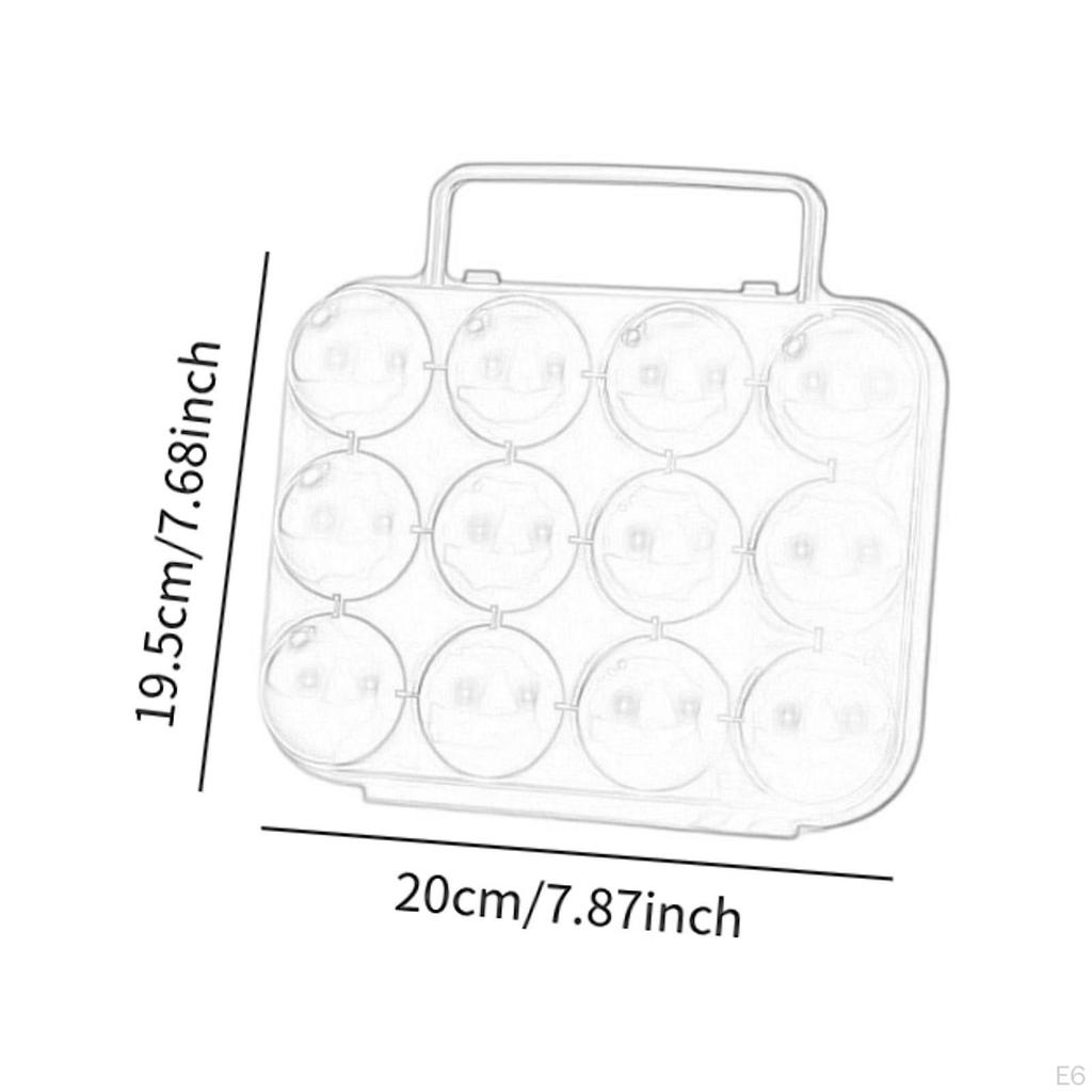 12 přihrádkový kempingový držák na vejce Přenosný pro turistiku Piknik RV