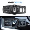 Car Front Head Light Switch Rotation Button Headlight Lamp Control Konb Cover For BMW 5 5GT 6 7 X3 X4 Series F10 F07 F06 F01 F25