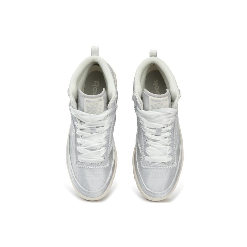 Reebok Mid Top Skateboard Shoes Unisex Silver Gray Sneakers 24FRC909U4GG8