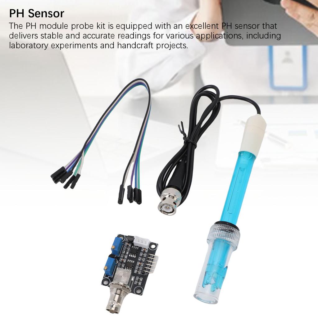 PH Module Probe Kit Fast Response 0 100 Celsius 0 14 PH Detect Sensor Module and Electrode Probe