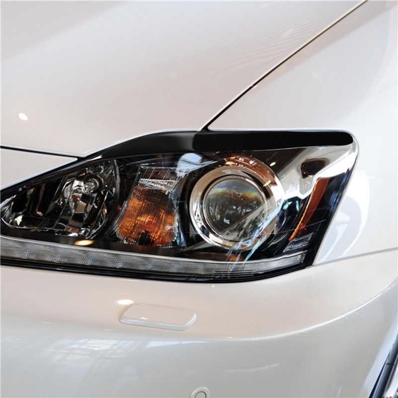 

1 пара накладок на фары, глянцевые, черные, наклейки для украшения бровей фар для Lexus IS250 IS300 2006-2012