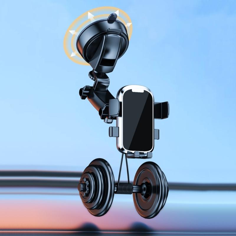 Phone Mount for Car Stable and Flexible Suction Cup Dashboard Windshield Cellphone Holder Navigations Stand