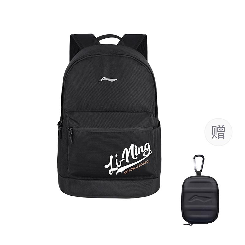 Li Ning Polyester Backpack Regular Unisex Standard Black ABSV485-1A13