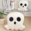 Cartoon Skull Cushion With Plush Cover For Halloween Party Decor And Home Use