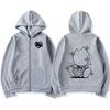 Švédský rapper Bladee Drain Gang Logo Mikina s kapucí Pánské Ležérní Nadměrná mikina na zip Streetwear Módní Vintage bundy