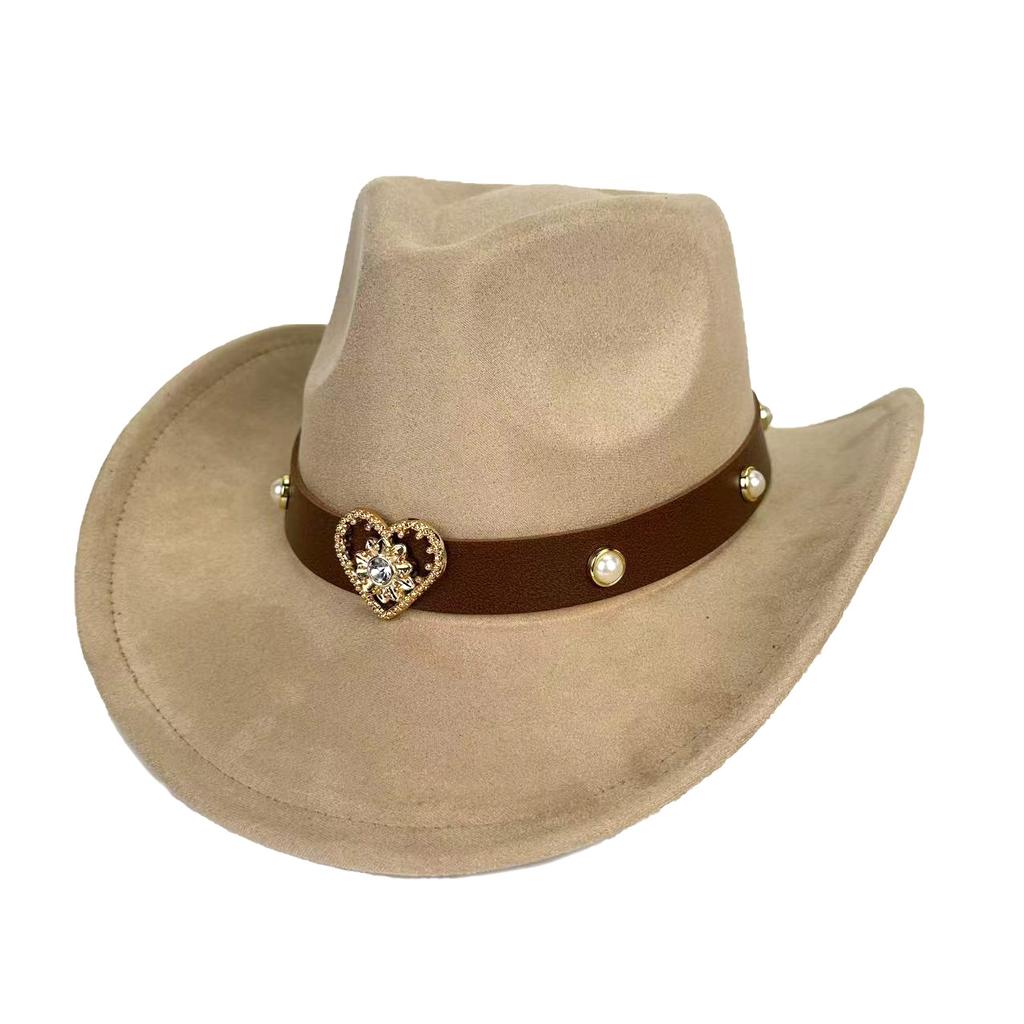New Love Accessories Decorative Belt Western Cowboy Hat Tibetan Retro Top Hat Retro Jazz Hat Fashion Felt Hat