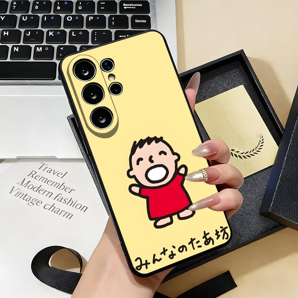 M-MINNA NO T-TABO Phone Case For Samsung S26 S25 S24 FE S23 S22 S21 Plus S20 Ultra Note20Ultra Black Soft Shell