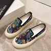 Platform Printing Canvas Shoes Women Autumn Shallow Slip On Flat Casual Shoes Outdoor Walking Running Sneakers Ladies Loafers