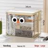 Transparent Cartoon Book Storage Bag with Cover: Dustproof, Portable, and Ideal for Student Books & Toys