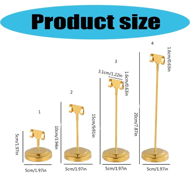 Porta Menu Rotondi in Acciaio Inossidabile Per Ristoranti ed Eventi Durevoli ed Eleganti Supporto per Cartellini in Metallo da 5 cm a 20 cm
