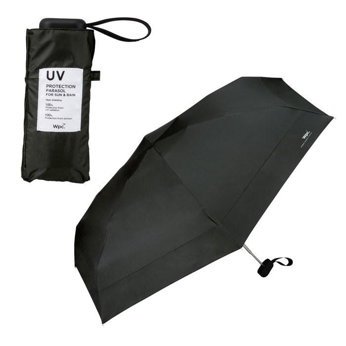 Wpc. Folding Parasol Women's Sunshade Tiny Large 53cm WECTN-2402-102 Black