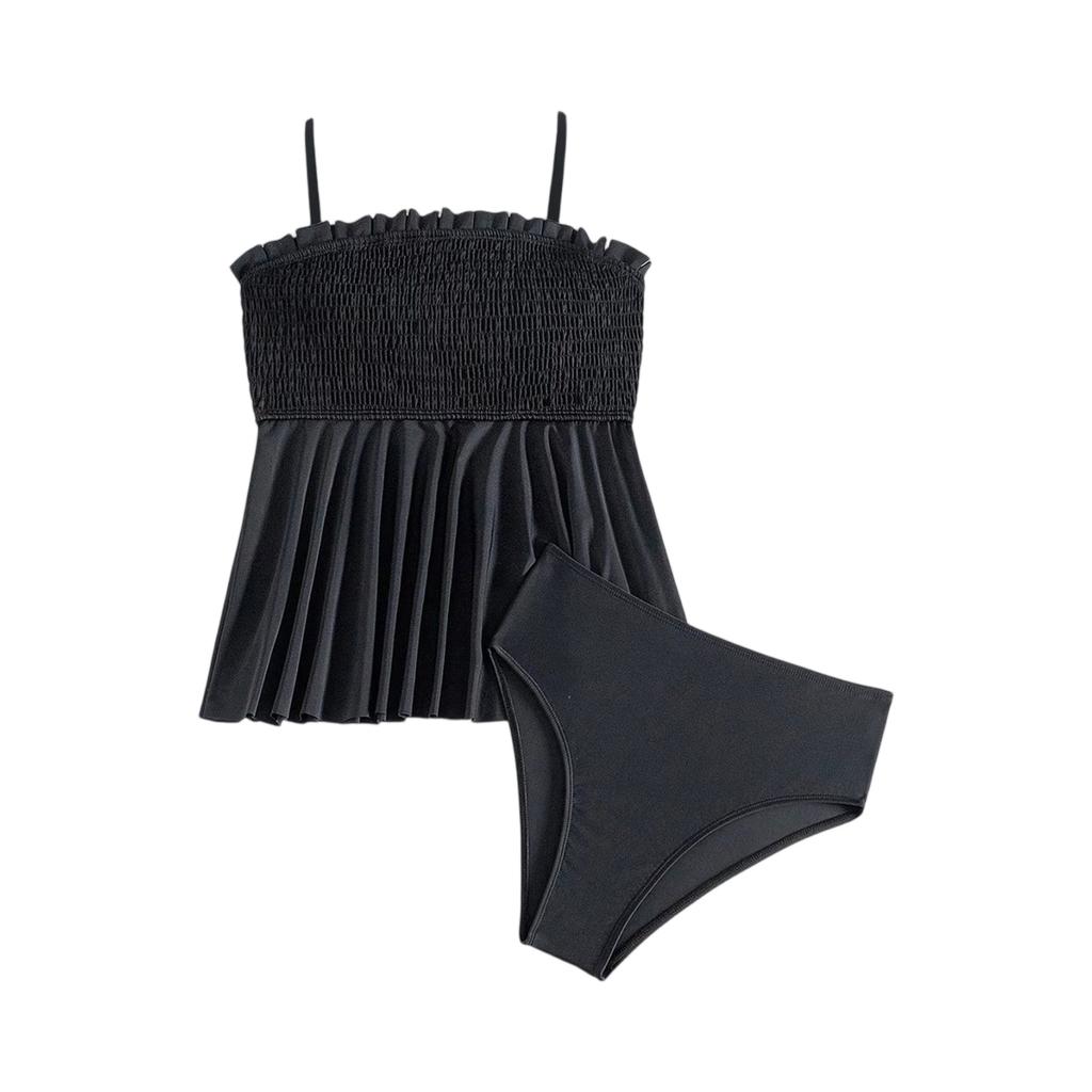 Women's Split Sexy Black Skirt Sling Swimsuit
