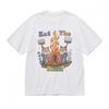 Women's Fashion Breathable Classic T-Shirt Whimsical Flame Kitty Duo Cartoon Tee