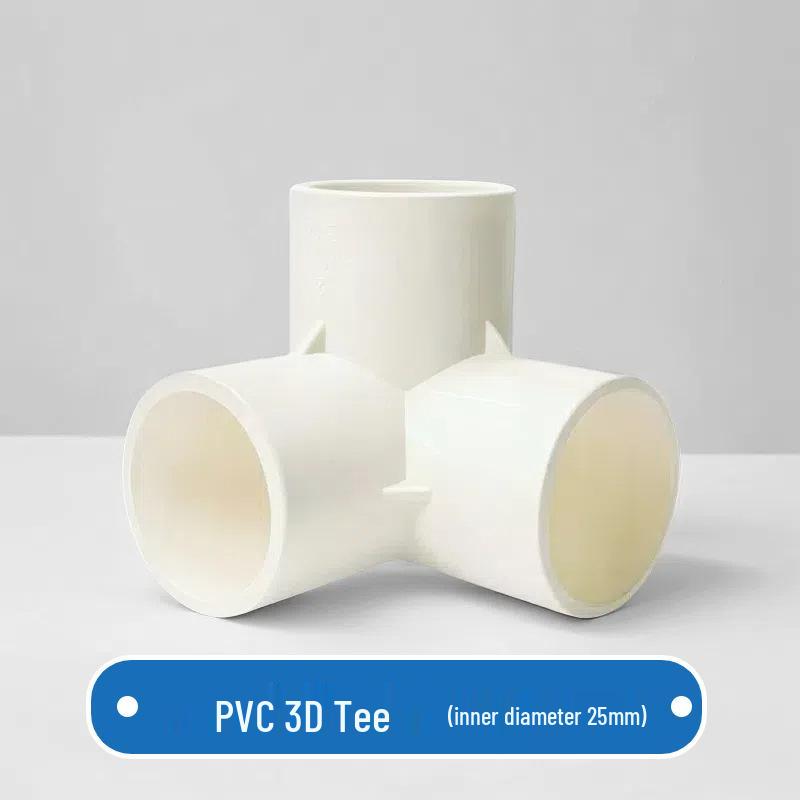 PVC Multi-Directional Shoe and Storage Rack Connector - 3D DIY 25/32mm Pipe Fittings (Tee, 4-Way, 5-Way, 6-Way)