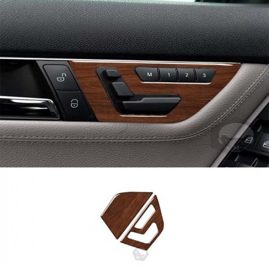 07-2010 Cover Trim Brown Wood Grain Seat Side Panel Decoration For Benz C-Class