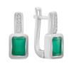 Silver Earrings with Natural Agate 1.902ct (2196327)