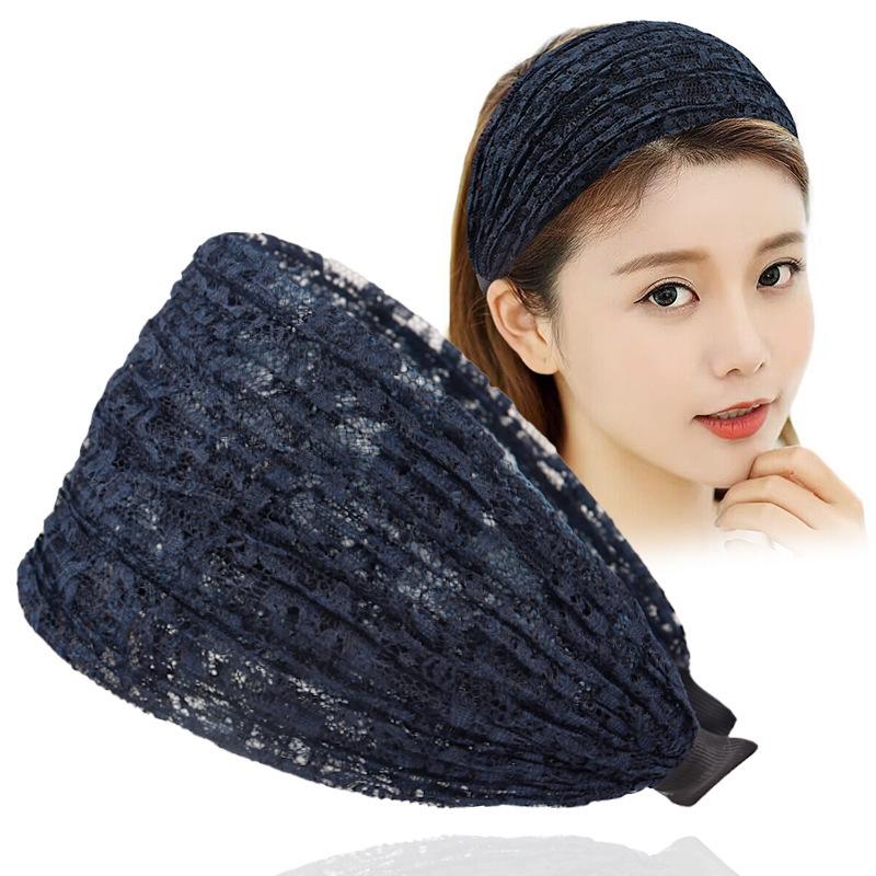 Korean Minimalist Wide Non-Slip Lace Headband for Hair