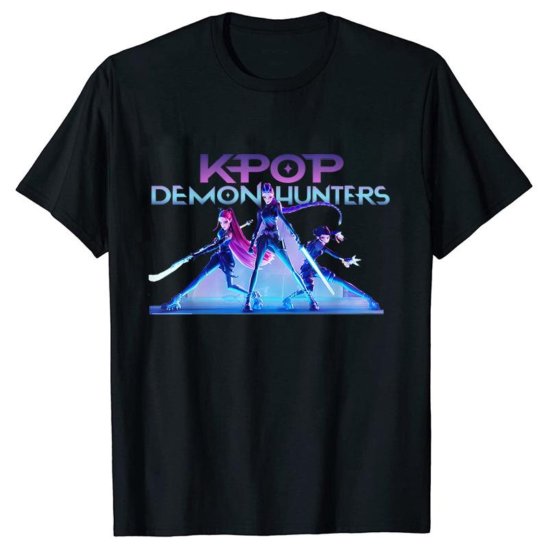 Kpop Huntrx Men's And Women's Short Sleeve T-shirt Unisex Tee Graphic Short Sleeve Shirt Unisex Men Women All-season