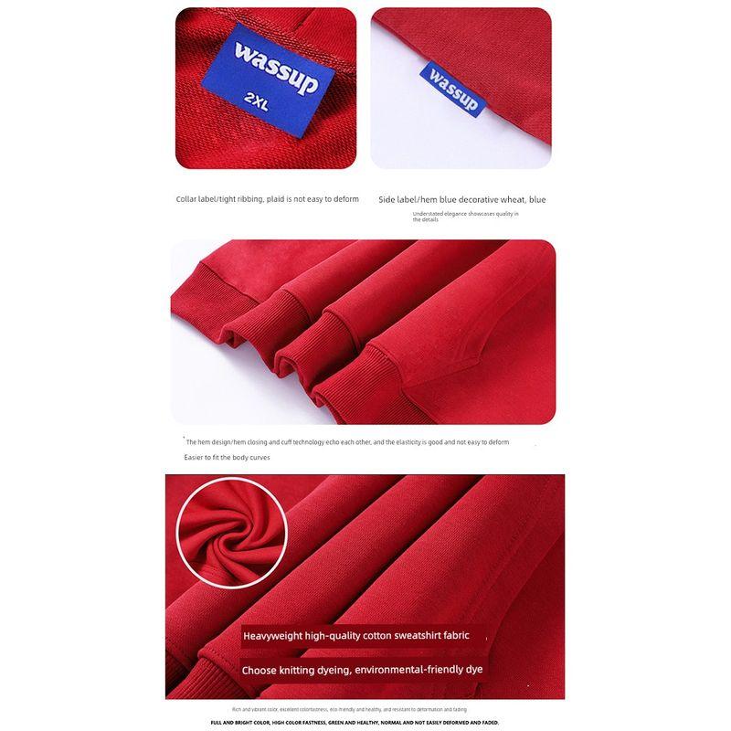 Wassup Chinese Zodiac Year of the Snake Theme Heavy Fleece Sweatshirt for Men Spring and Autumn 2025 New Couple Round Neck Top