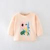 And American Style Loose-Fitting Girls' Long-Sleeved Tops 2025 Spring and Autumn Terry Pullover Children's Stylish Autumn and Winter Base Sweatshirt