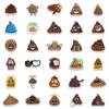 60 Cartoon Spoof Poop Expression Stickers Can Decorate Suitcase Notebook Waterproof and Not Repeat Stickers