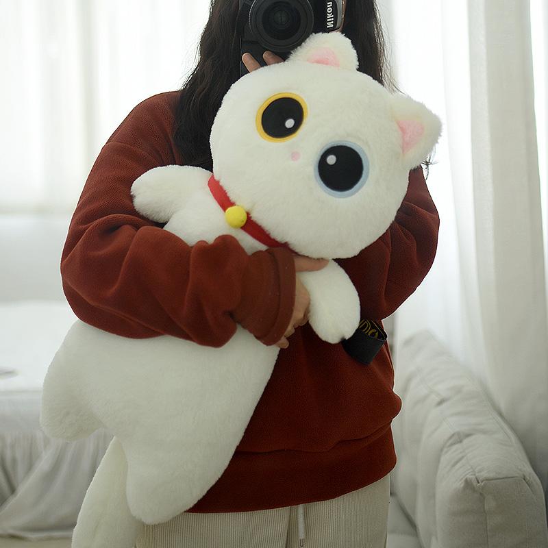 Non-Toxic Kawaii Lovely Plush Long Cat Dog Toys Pillow Soft Sleeping Puppy Cushion Nap Stuffed Animal Dolls For Valentine'S Gift