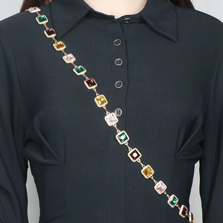 Summer Fashion Waist Chain For Women With Waterinlaid Rhinestones Suitable For Casual And Party Looks