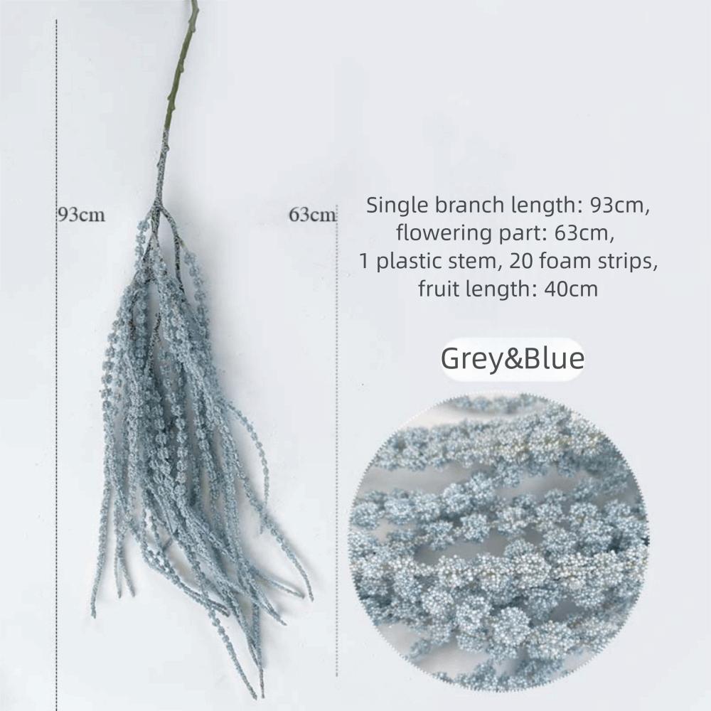 

Foam Artificial Hanging Plant Multicolor Hanging Amaranthus Flowers Gift синій/сірий