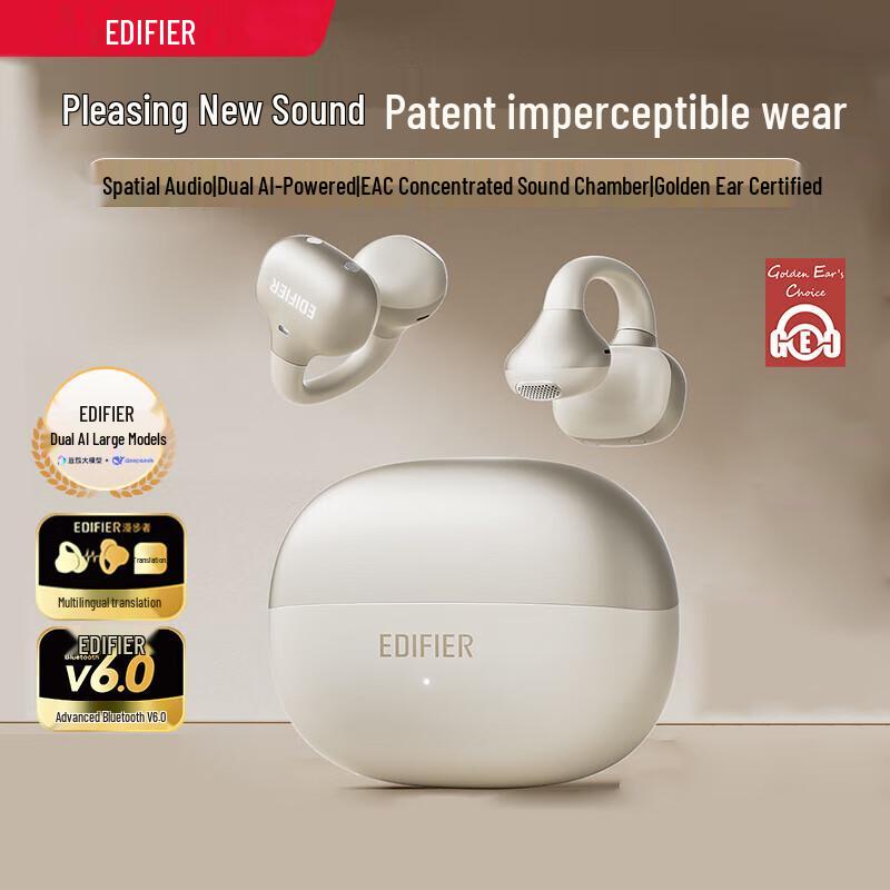 EDIFIER X Clip AI Translation Open-Back Sports Bluetooth Earbuds