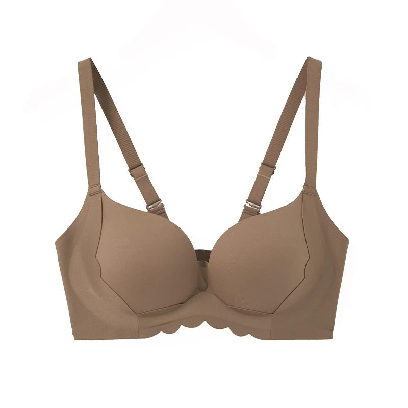 Sister K, petal puff cup, multi-colored comfortable gathering without steel ring side closing without trace women's underwear bra