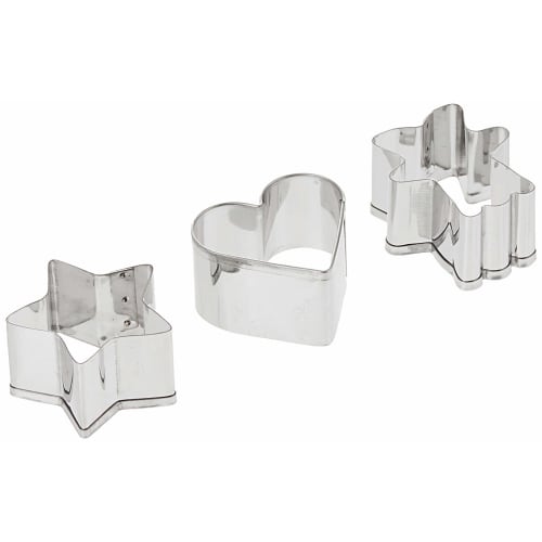 Kaneko Press Cookie Cutter, Small, 3-Piece Set, Heart, Bear, and Star Designs, 1287