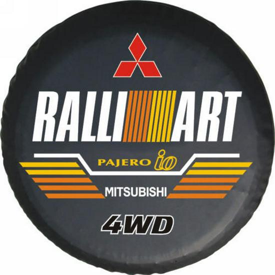 Schwarz-Gold PVC-Leder Ersatzradabdeckung für Mitsubishi Pajero V73 Cheetah - Universell passend für Geländewagen.