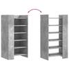 Shoe Cabinet Concrete Grey 52 X 37.5 X 100 Cm Particleboard