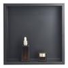 Duschnische 33,0 x 33,0 x 10,2 cm Einbau-Wandregal Edelstahl Schwarz