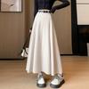 Women's Skirt Autumn and Winter New Pleated Skirt Suit Thickened Sweet Style Skirt High Waist Slim A-line Mid-length Skirt