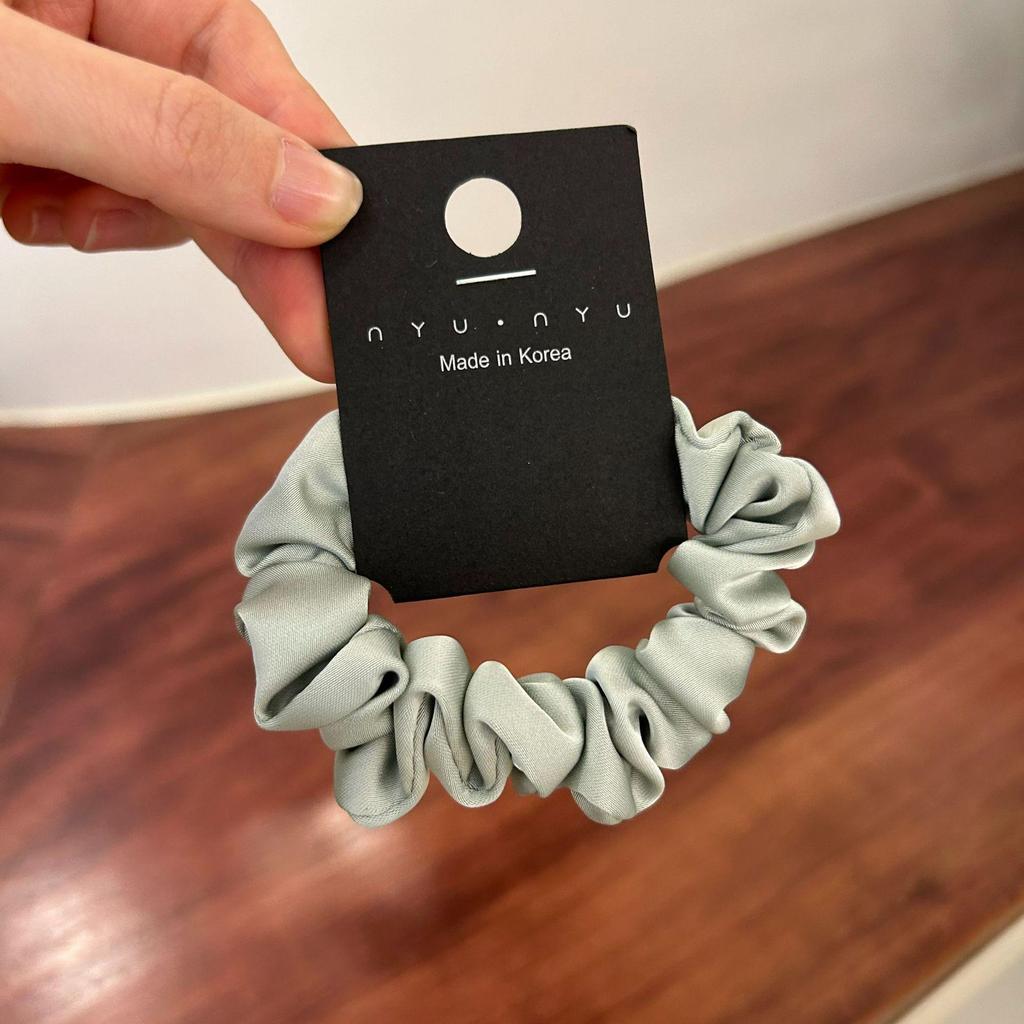 Korean Satin Silk Elastic Hair Tie - Chic, French Style Solid Color Band